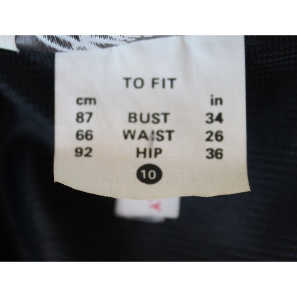 Vintage Gothic Vibes Black RIVIERA Button Dress, Size Small 4 - Picture 10 of 12